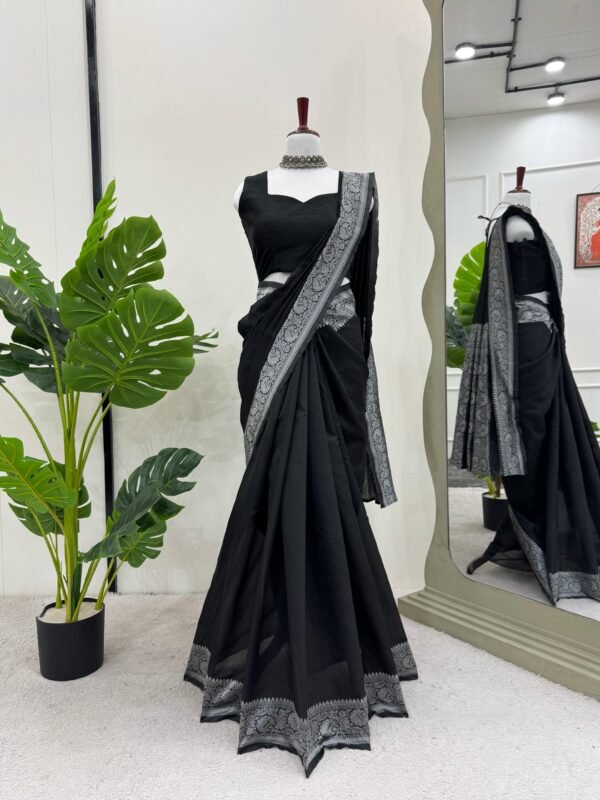 Kota Silk Saree with jacquard weaving and Mono Bangalore Silk blouse